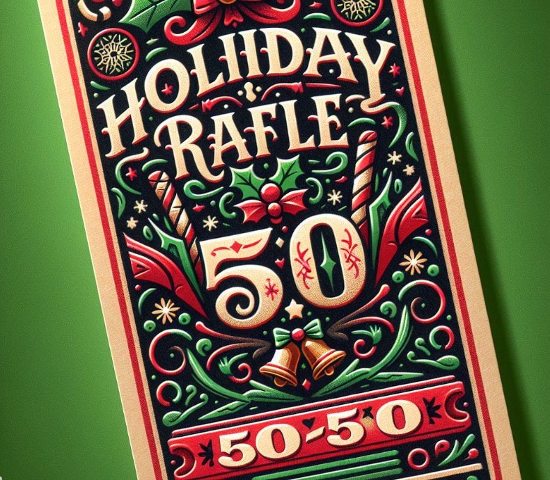 holiday 50/50 raffle ticket