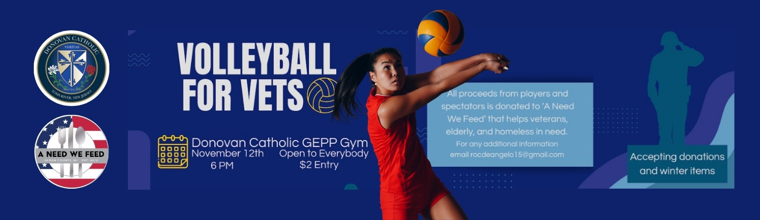 student led fundraiser donovan catholic volleyball game toms river new jersey